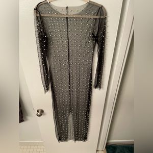 Beaded mesh dress